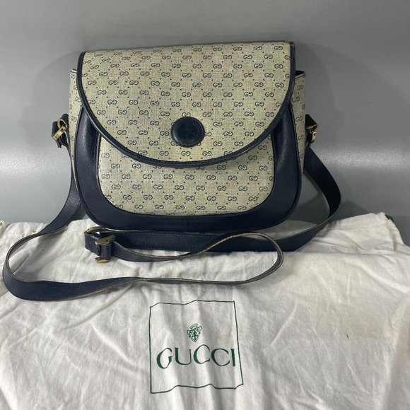 100% Authentic Gucci 1960's Micro GG Monogram Crossbody Bag - Picture 1 of 15